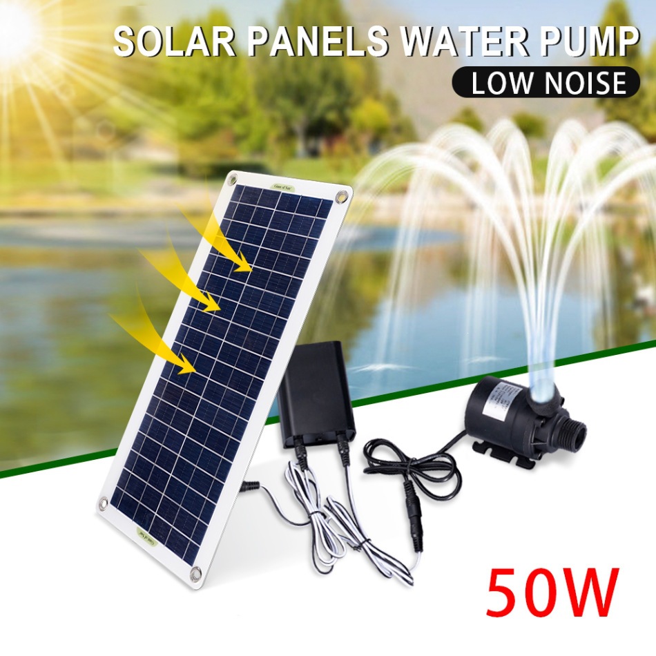 Bonsai Garden Fountain - 50W Zonne-energie Waterpomp Set Geluidsarme DC