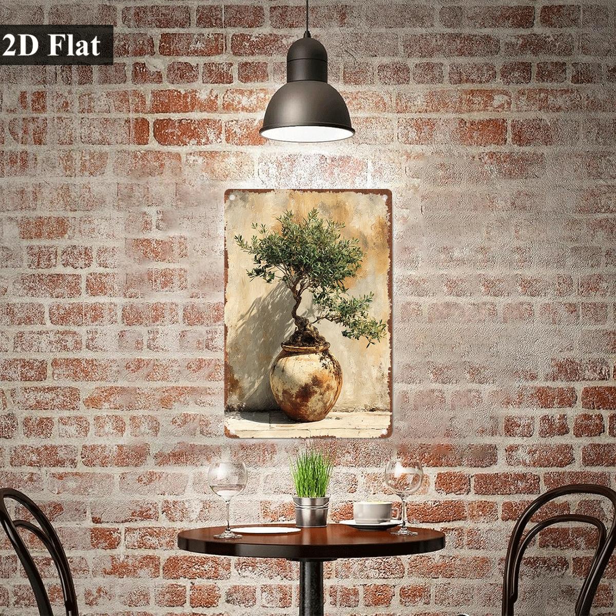 Vintage metalen blikken bord i - Bonsai Garden Wall recensie en prijs