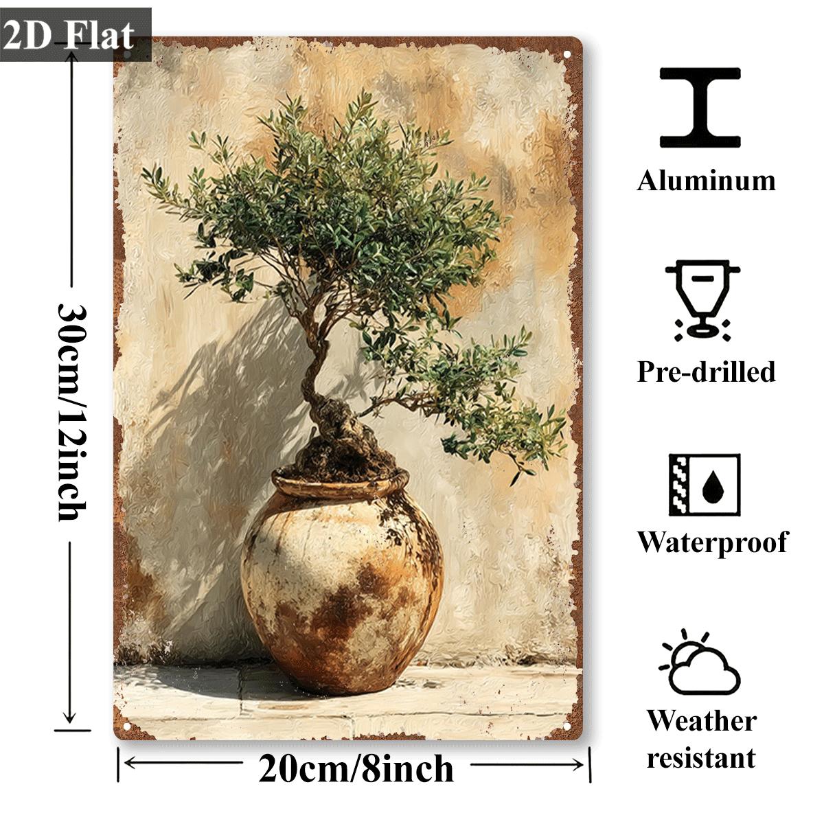 Vintage metalen blikken bord i - Bonsai Garden Wall recensie en prijs
