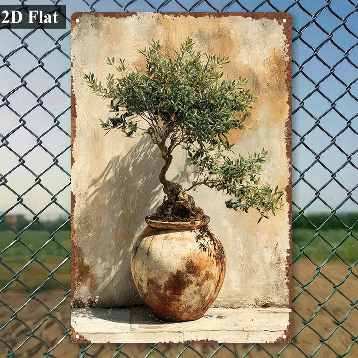 Vintage metalen blikken bord i - Bonsai Garden Wall recensie en prijs