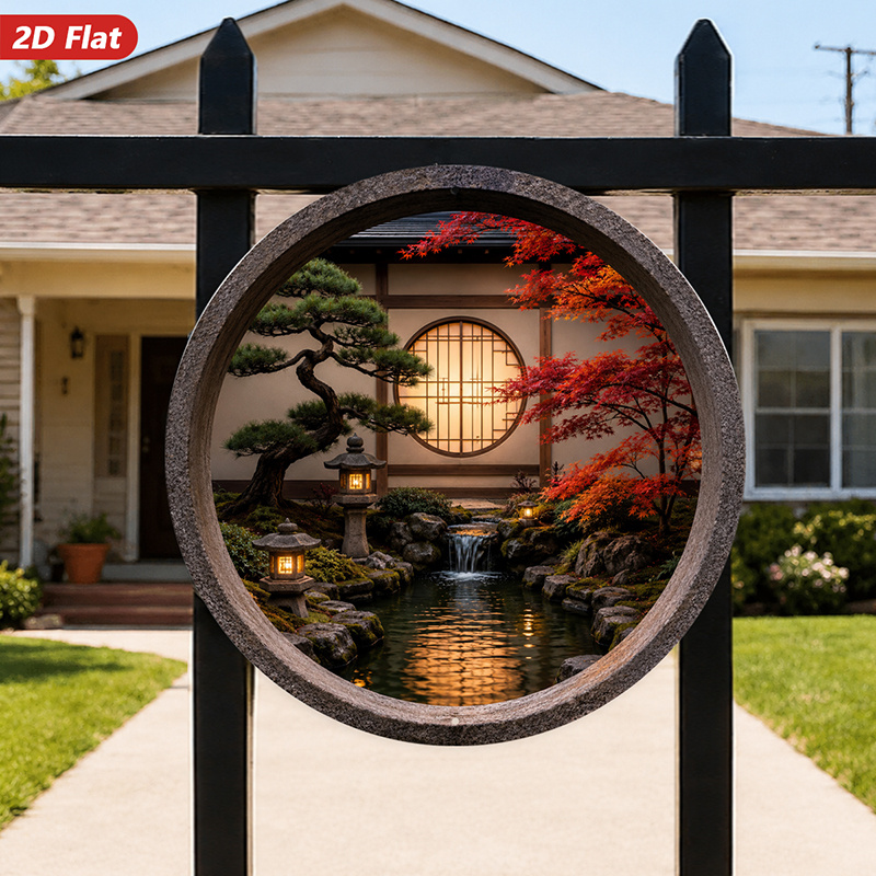 2D Plat, 1 stuk rond metalen w - Bonsai Garden Wall recensie en prijs