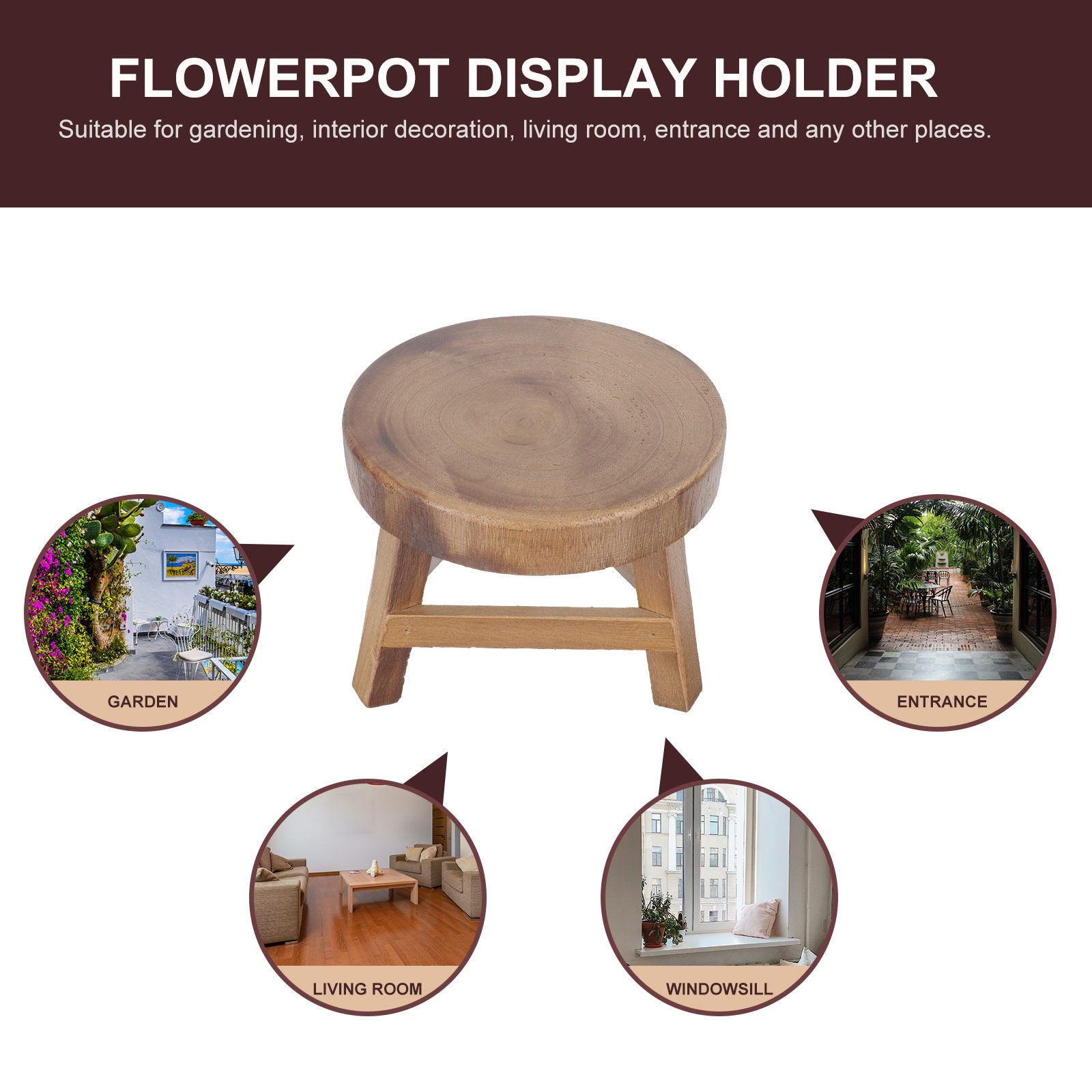 1 Stuks Houten Bloempotstandaa - Bonsai Garden Indoor recensie en prijs